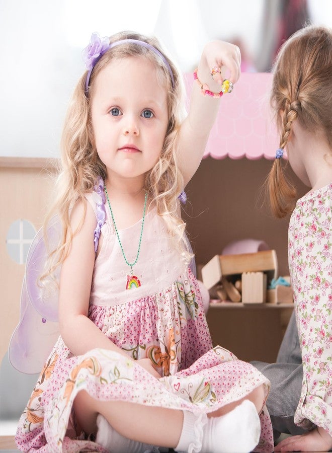 BeAndge Little Girl Jewelry Set, Princess Jewelry for Toddler Girls 4-6 3-5, Gifts for 5 Year Old Girls Toys, Kids Play Necklaces Rings Bracelets 6-8, Mermaid Costume Dress Up Jewelry 3 4 6 7 + Childrens Gift - Image 5